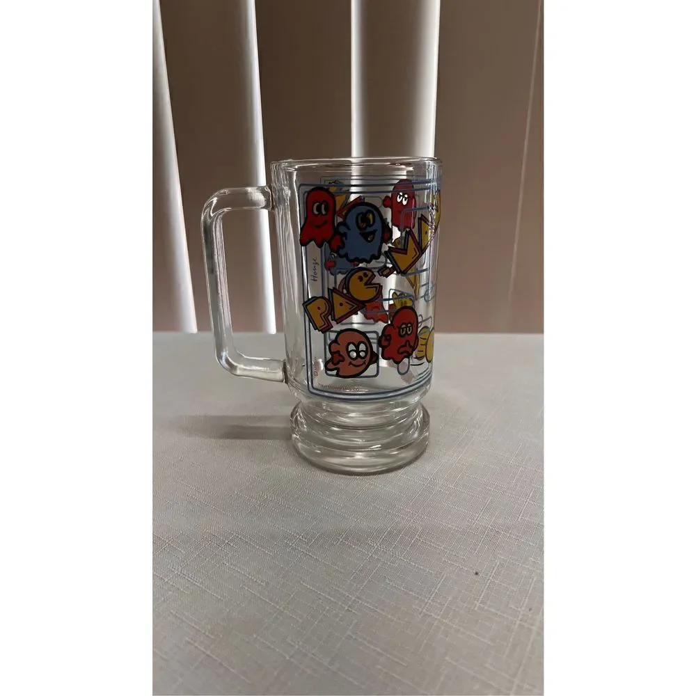 MIDWAY HOUZE PAC MAN GLASS MUG VIDEO GAME